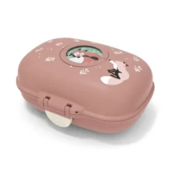 Kinderlunchbox Fuchs Motiv rosa 600 ml – Kinder Snackbox