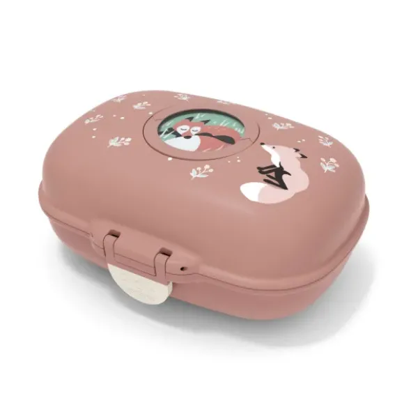 Kinderlunchbox Fuchs Motiv rosa 600 ml – Kinder Snackbox