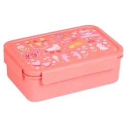 Kinderlunchbox 1,2 l mit bunten Kindermotiven - 3 Fächer mit herausnehmbarer Innenschale
