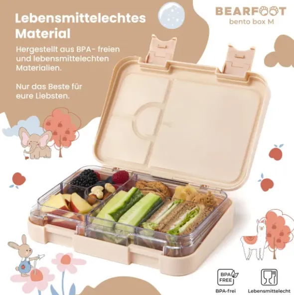 Kinderlunchbox LÖWEN POLIZEI mit Fächern, Bentobox M sand