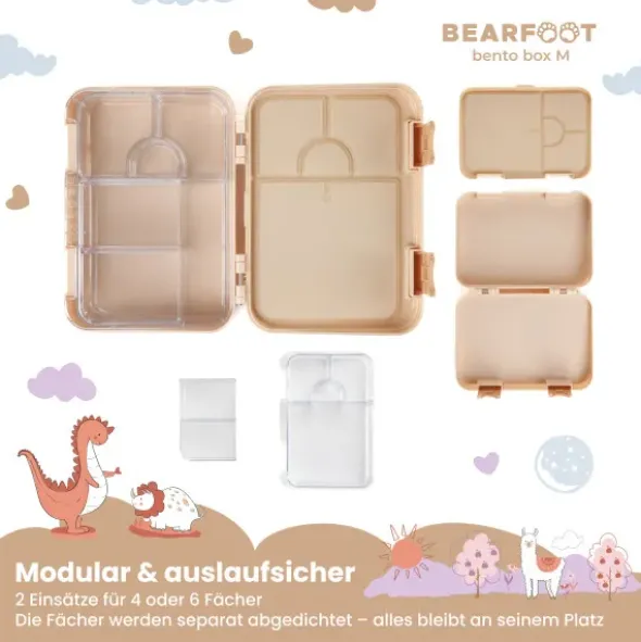 Kinderlunchbox LÖWEN POLIZEI mit Fächern, Bentobox M sand