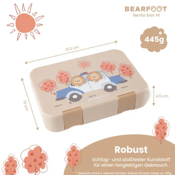 Kinderlunchbox LÖWEN POLIZEI mit Fächern, Bentobox M sand