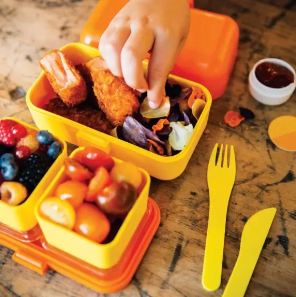 Kinder Lunchbox MB TRESOR Fuchs rosa – inklusive 2 Snackboxen