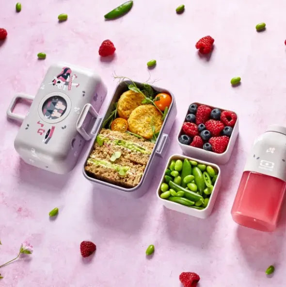 Kinder Lunchbox MB TRESOR Fuchs rosa – inklusive 2 Snackboxen
