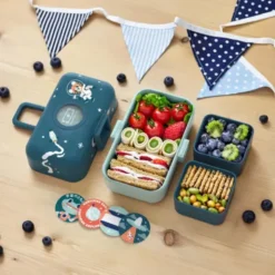Kinder Lunchbox MB TRESOR rosa – inklusive 2 Snackboxen