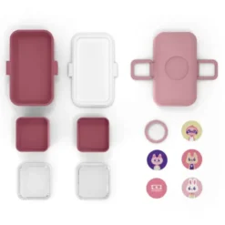 Kinder Lunchbox MB TRESOR rosa – inklusive 2 Snackboxen