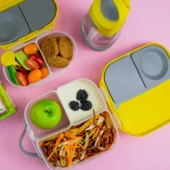 Kinderlunchbox mit 3 Fächern 1000 ml - gelb