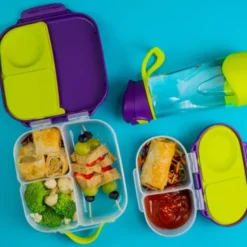 Kinderlunchbox mit 3 Fächern 1000 ml - lila