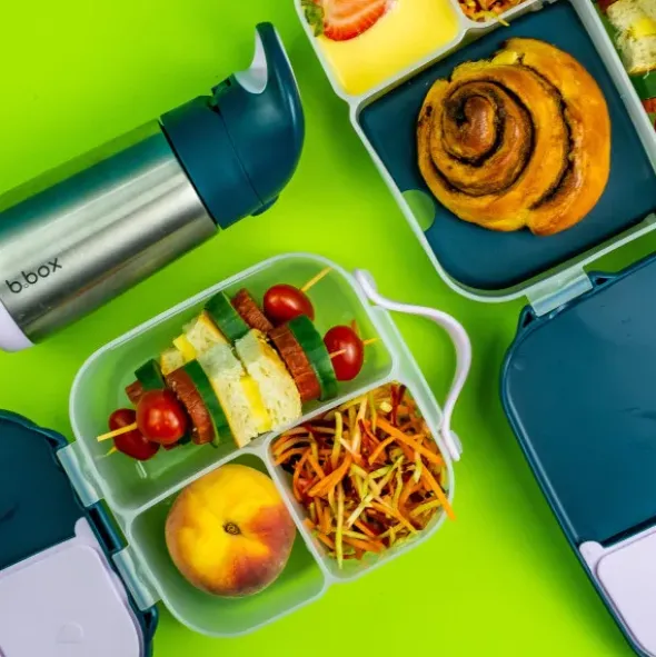 Kinderlunchbox mit 3 Fächern 1000 ml - grün