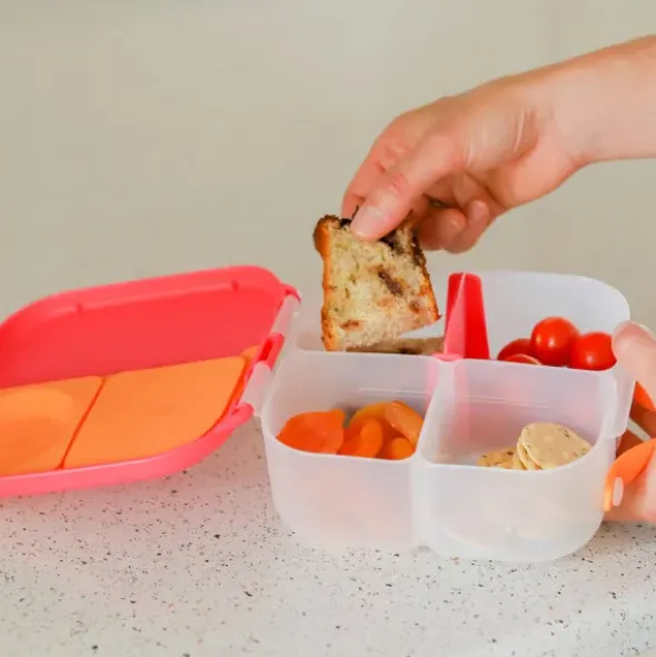 Kinderlunchbox mit 3 Fächern 1000 ml - pink