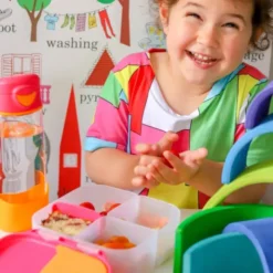 Kinderlunchbox mit 3 Fächern 1000 ml - pink