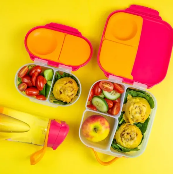 Kinderlunchbox mit 3 Fächern 1000 ml - pink