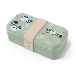 Kinder Lunchbox Waschbärmotiv mint 500ml mit Fächern