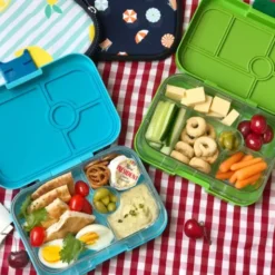 Kinderlunchbox YUMBOX PANINO 4 Fächer Regenbogen rosa