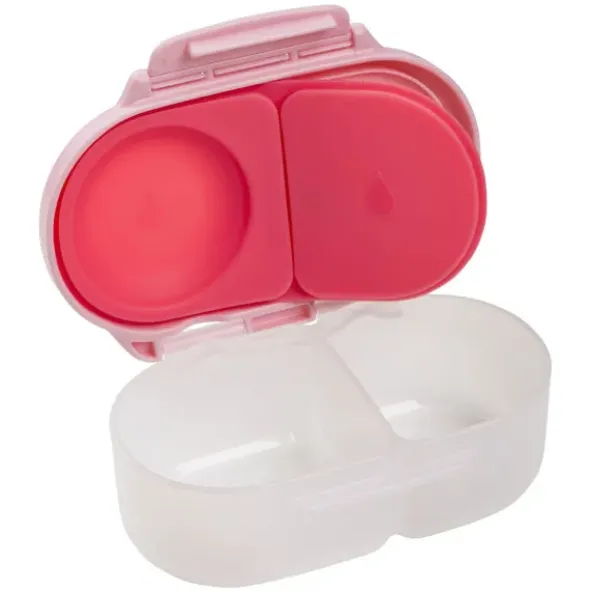 Kinder Snackbox mit 2 Fächern 500 ml rosa