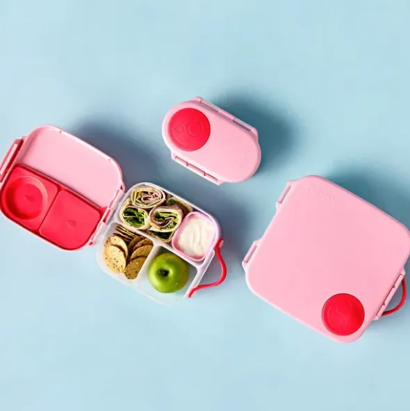 Kinder Snackbox mit 2 Fächern 500 ml rosa