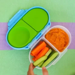 Kinder Snackbox mit 2 Fächern 500 ml rosa