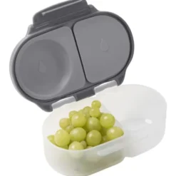 Kinder Snackbox mit 2 Fächern 500 ml dunkelgrau