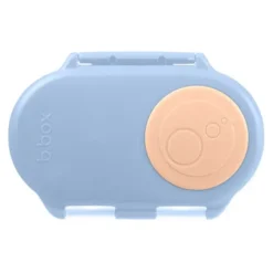 Kinder Snackbox mit 2 Fächern 500 ml hellblau-pfirsich