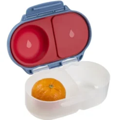 Kinder Snackbox mit 2 Fächern 500 ml blau