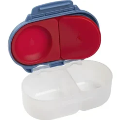 Kinder Snackbox mit 2 Fächern 500 ml blau