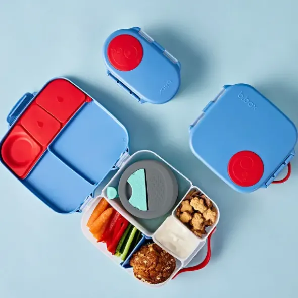 Kinder Snackbox mit 2 Fächern 500 ml blau