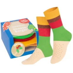 Kindersocken Cheeseburger Gr. 28-35