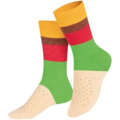 Kindersocken Cheeseburger Gr. 28-35