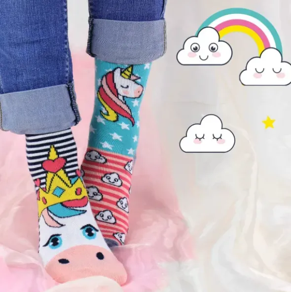 Kindersocken Einhorn - Geschenkbox UNICORN DAZE - 6 Socken - Gr. 30½-38½