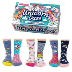 Kindersocken Einhorn - Geschenkbox UNICORN DAZE - 6 Socken - Gr. 30½-38½