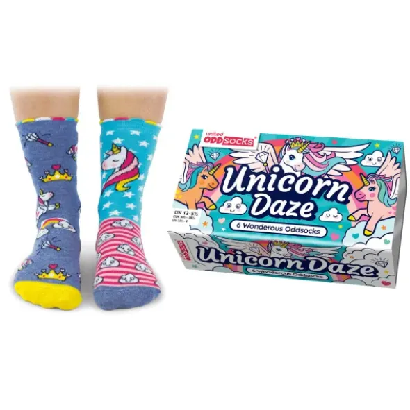 Kindersocken Einhorn - Geschenkbox UNICORN DAZE - 6 Socken - Gr. 30½-38½