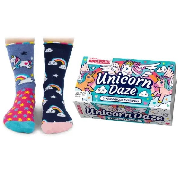 Kindersocken Einhorn - Geschenkbox UNICORN DAZE - 6 Socken - Gr. 30½-38½