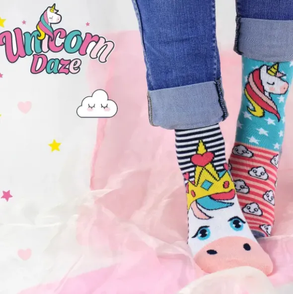 Kindersocken Einhorn - Geschenkbox UNICORN DAZE - 6 Socken - Gr. 30½-38½