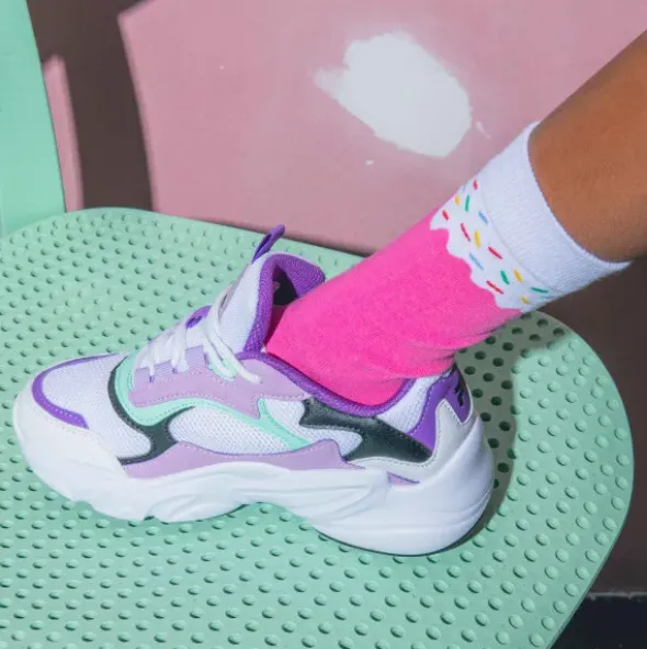 Kindersocken Eis am Stil - Eiscreme Socken Frozen Pop pink Gr. 28-35