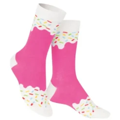 Kindersocken Eis am Stil - Eiscreme Socken Frozen Pop pink Gr. 28-35