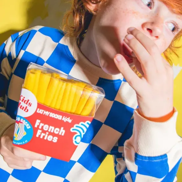Kindersocken French Fries - Pommes Frittes Socken Gr. 28-35