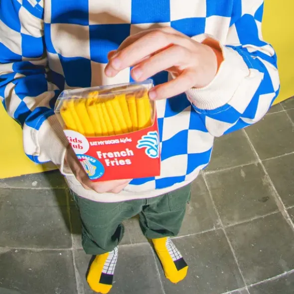 Kindersocken French Fries - Pommes Frittes Socken Gr. 28-35