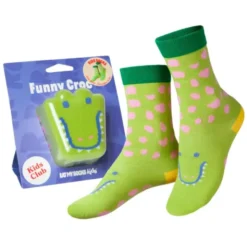 Kindersocken Funny Croc - Krokodil Socken grün Gr. 28-35