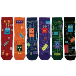 Kindersocken Gaming - Geschenkbox Sock Bytes - 6 Socken - Gr. 30½-38½
