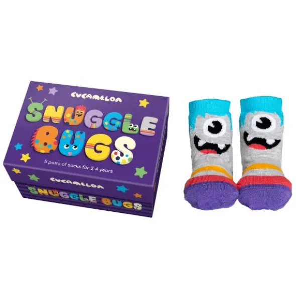 Kindersocken - Geschenkbox SNUGGLE BUGS (5 Sockenpaare) 2-4 Jahre