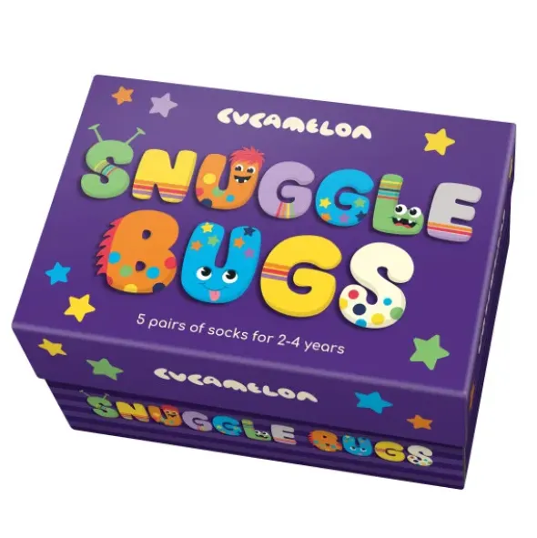 Kindersocken - Geschenkbox SNUGGLE BUGS (5 Sockenpaare) 2-4 Jahre