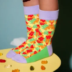 Kindersocken Jelly Bears – lustige Socken im bunten Fruchtgummi Look Gr. 28-35