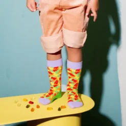 Kindersocken Jelly Bears – lustige Socken im bunten Fruchtgummi Look Gr. 28-35