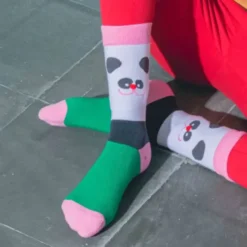 Kindersocken Lazy Panda - Pandabär Socken Gr. 28-35