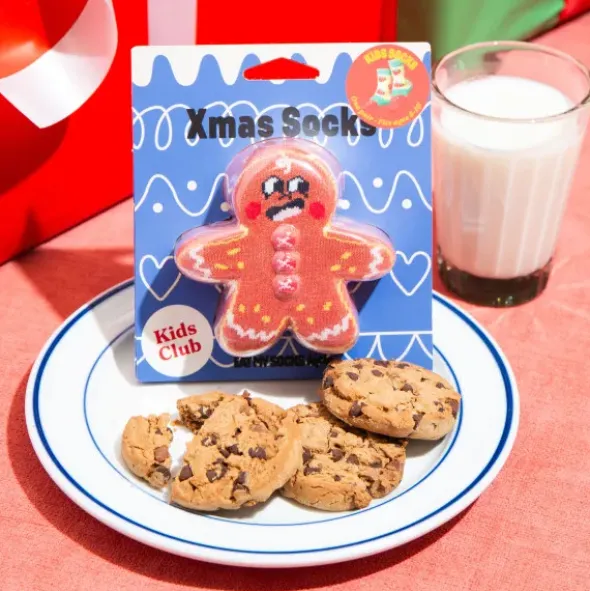 Kindersocken Lebkuchenmann - Weihnachtssocken Gr. 28-35