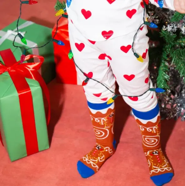 Kindersocken Lebkuchenmann - Weihnachtssocken Gr. 28-35