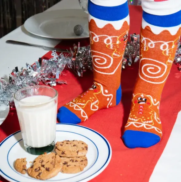 Kindersocken Lebkuchenmann - Weihnachtssocken Gr. 28-35