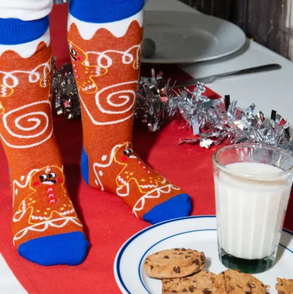 Kindersocken Lebkuchenmann - Weihnachtssocken Gr. 28-35