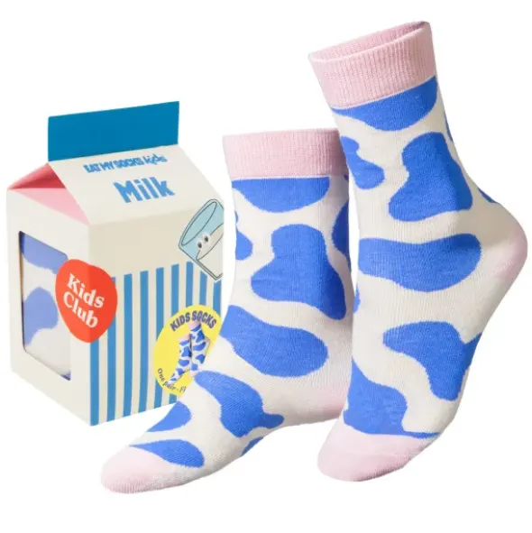 Kindersocken Milk Socks - Socken Gr. 28-35 in Milchtüte-Verpackung