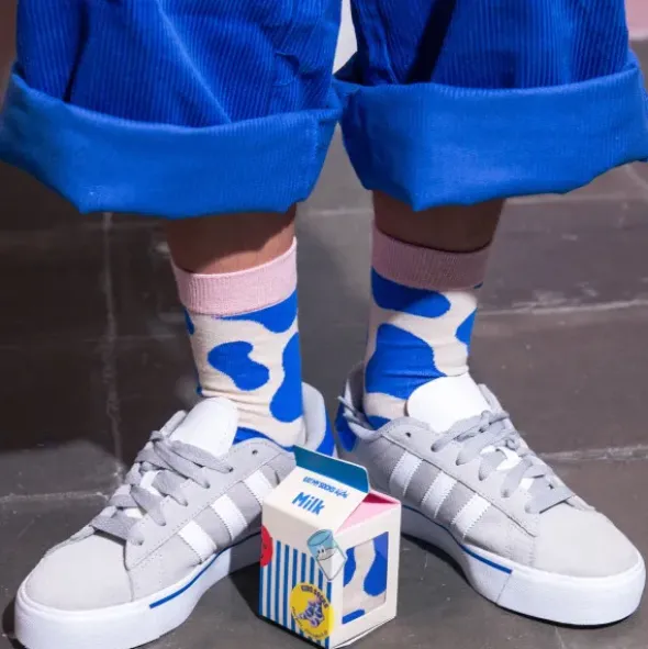 Kindersocken Milk Socks - Socken Gr. 28-35 in Milchtüte-Verpackung